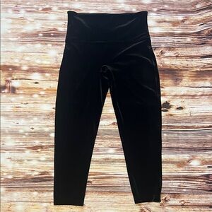 Spanx Velvet Leggings Black Power Waistband